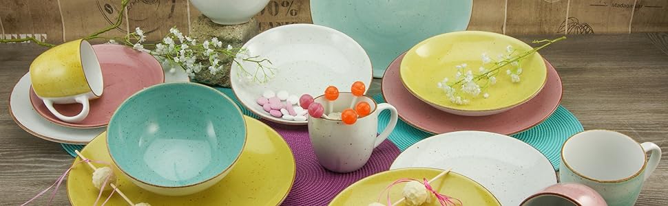 Столовый сервиз на 4 человека 16 предметов, разноцветный Vintage Nature Sorbed Creatable