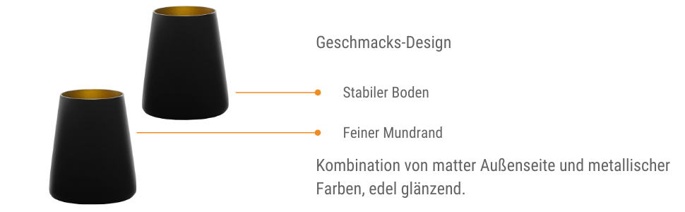 Набор стаканов 6 шт. 380 мл, черно-золотой 1590012EP096 Stölzle Lausitz