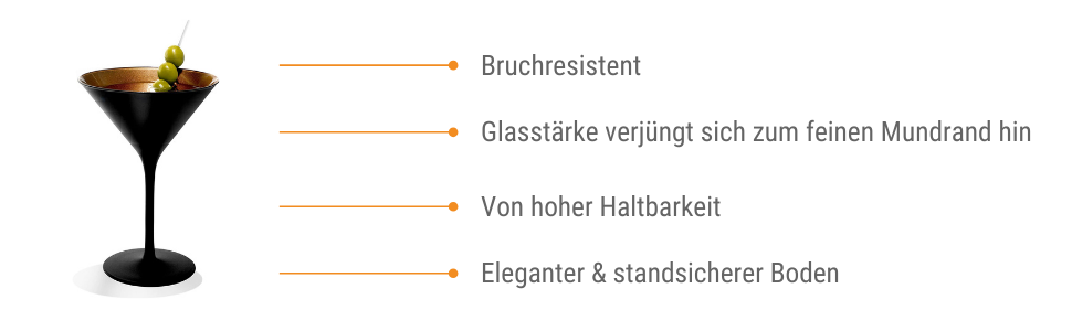 Набор бокалов для коктейля 6 шт. 240 мл, черно-бронзовый Olympic Stölzle Lausitz