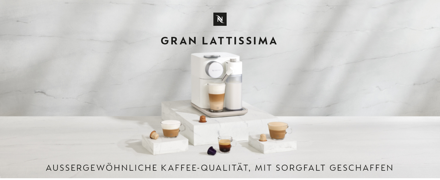 Кофемашина 1400 Вт с насадкой для вспенивания молока, черная Nespresso Gran Lattissima De'Longhi