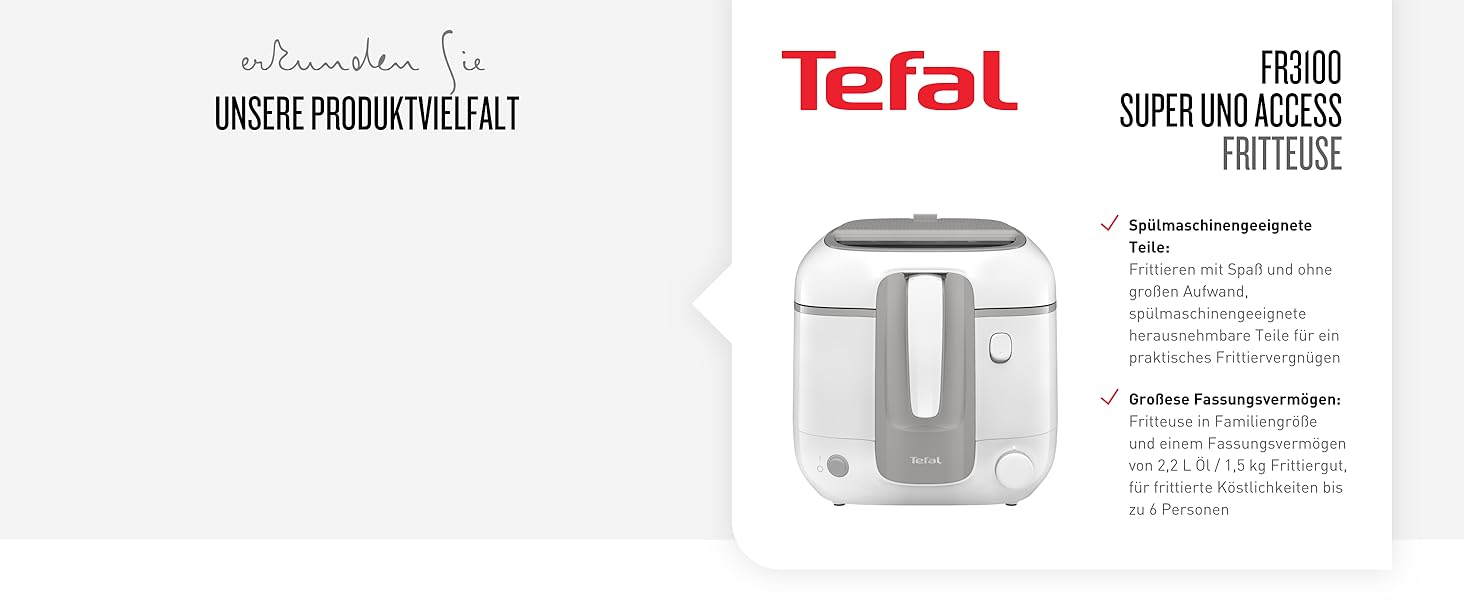 Фритюрница Tefal Uno M FF215D 1470 Вт / Емкость 1 кг Регулируемй термостат Смотровое окно Положение для слива вод Нержавеющая сталь/Чернй