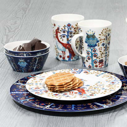 Блюдо сервировочное Ø 41 см синее Taika Iittala