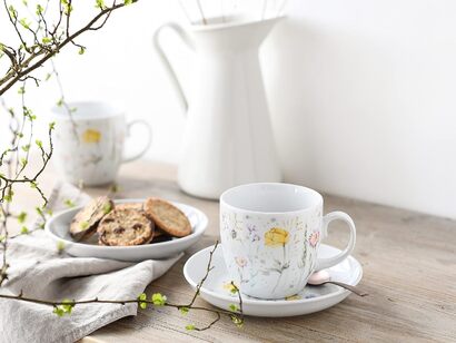 Столовый сервиз фарфоровый на 2 человека 10 предметов Allround Series Meadow Flowers CreaTable