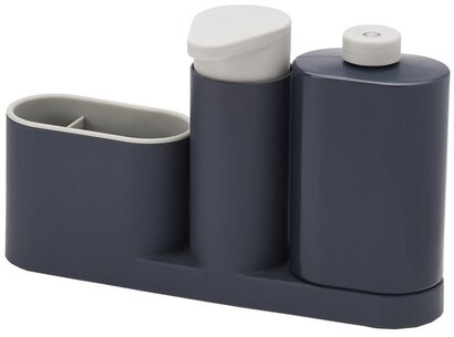 Органайзер для раковины с дозатором для мыла серый SinkBase Sink Tidy Set Joseph Joseph