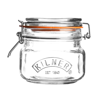 Банка квадратная 500 мл прозрачная Clip Top Kilner