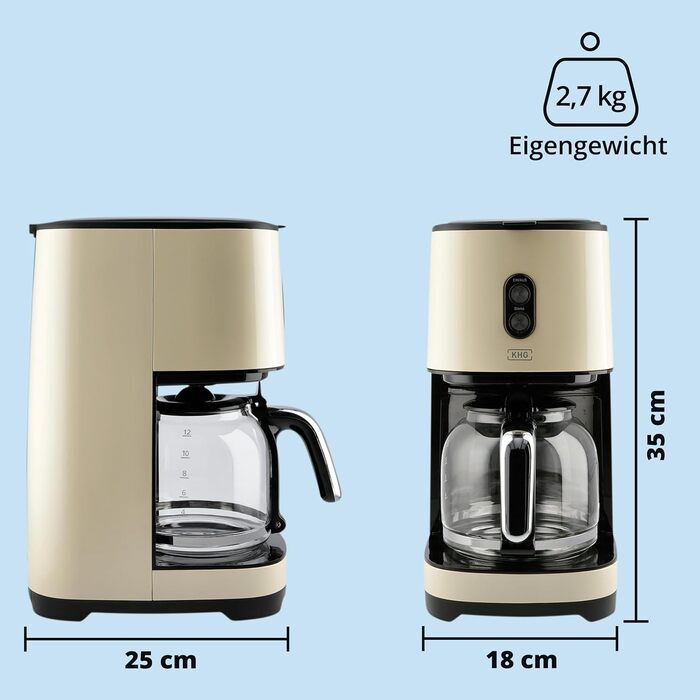 Кофемашина 1,5 л 900 Вт Cream KHG