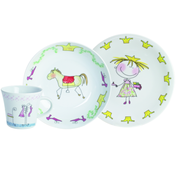 Набор детской посуды 3 предмета Kiddie Tableware Fairy-Tale Princess Kahla