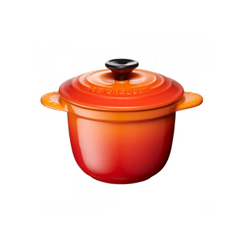 Мини-кокотница 13 см с крышкой, оранжевая Every Flame Le Creuset