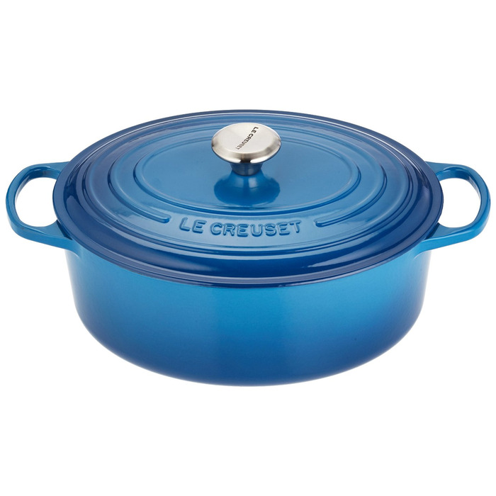 Гусятница / жаровня 31 см, синий марсель Le Creuset