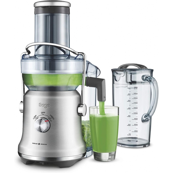 Электрическая соковыжималка с контейнером 2 л, матовая сталь Nutri Juicer Cold Plus SJE530BSS Sage Appliances