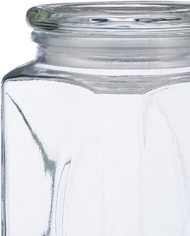 Банки для хранения с крышками, набор из 6 шт., банки, 1300 мл, квадратные банки для хранения, герметичные стеклянные контейнеры, прозрачные