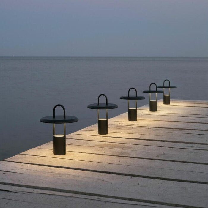 Портативный светодиодный светильник 25 см Black Pier Stelton