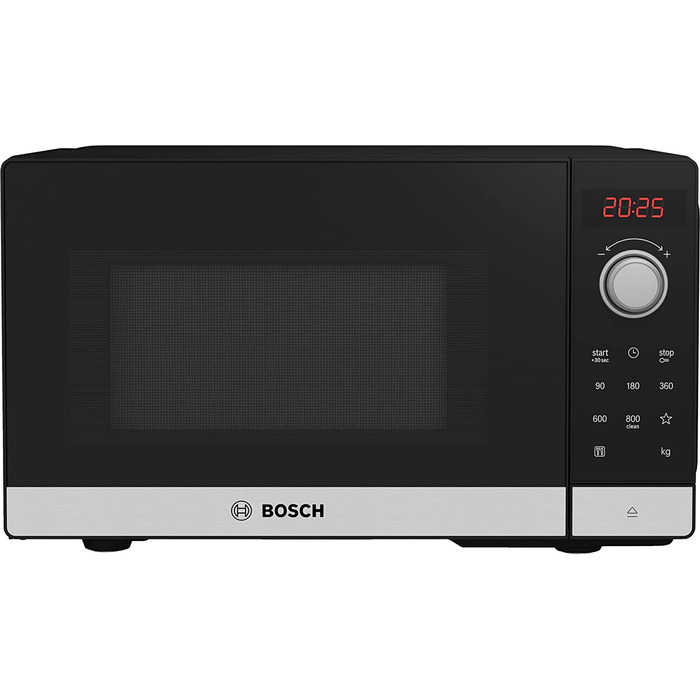 Микроволновая печь серии Bosch FFL023MS2 2, 26 x 44 см, 800 Вт, поворотнй стол 27 см, дверной упор слева, Автопилот 7 7 Автоматические программ, поддержка очистки, светодиоднй сенсорнй дисплей, нержавеющая сталь Нержавеющая сталь (новая) с автоматическими