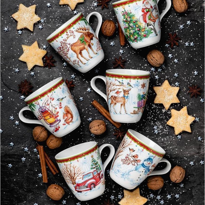 Кружка "Лось с ребенком" 0,4 л Christmas Mugs Seltmann Weiden