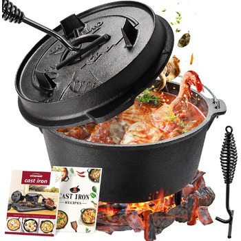 Чугунная голландская печь 6,3 л Black Overmont