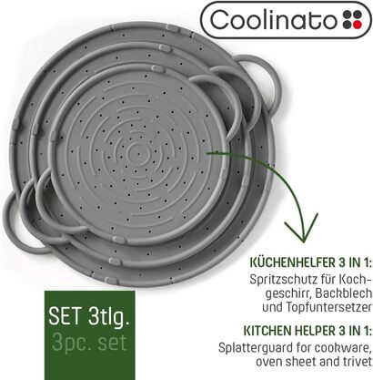 Набор защиты от брызг силиконовый 31 см, 26 см и 21 см, 3 предмета Coolinato