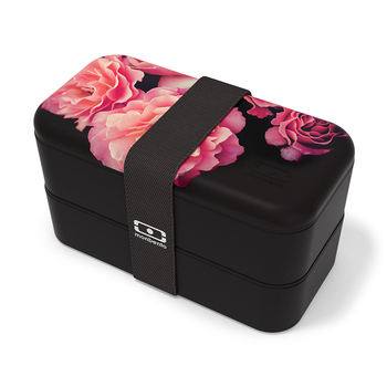 Ланч-бокс 18,5х10х9,4 см Flower mood black MB Original Monbento