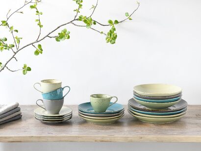 Столовый сервиз из керамогранита на 4 человека 20 предметов Nature Collection Aqua CreaTable