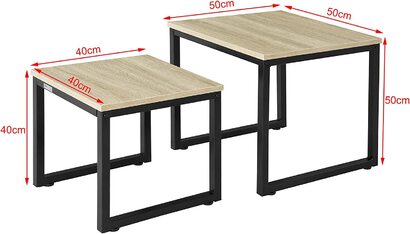 Набор из 2 кофейных столиков SoBuy® FBT42-N