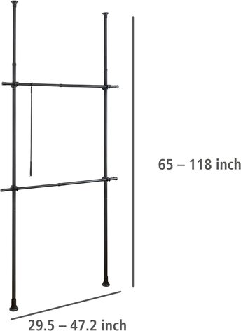 Вешалка для одежды 75-120 x 165-300 x 11 см WENKO Herkules Basic