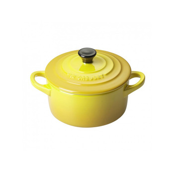 Мини-кокотница с крышкой 10 см, желтая Citrus Le Creuset