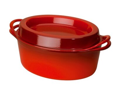 Блюдо для запекания овальное 28 см, вишневое Le Creuset