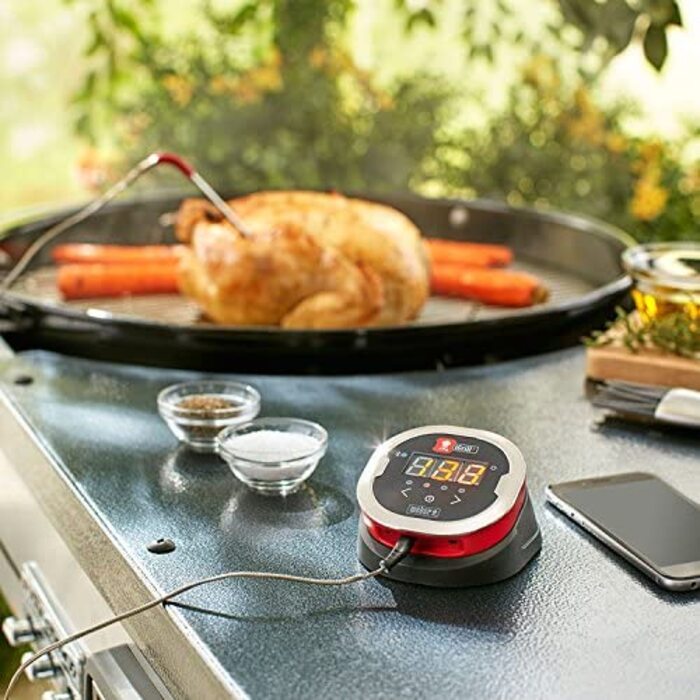 Термометр для мяса Weber 7221 iGrill 2 Bluetooth, держатель iGrill, черный