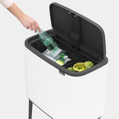 Мусорный бак 11+23 л белый Bo Touch Bin Brabantia