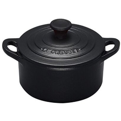 Мини-кастрюля / жаровня с крышкой 10 см, черная Le Creuset