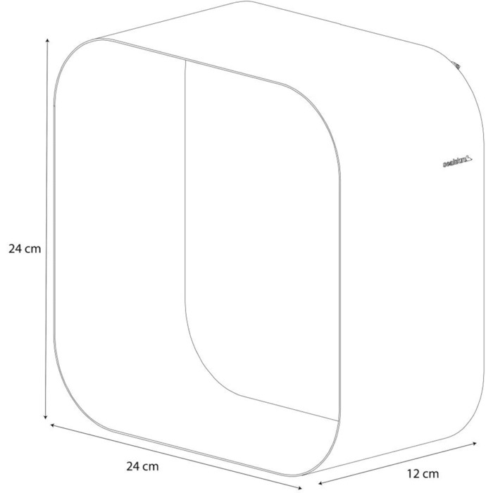 Полка настенная 24 x 24 x 12 см, черная Sealskin