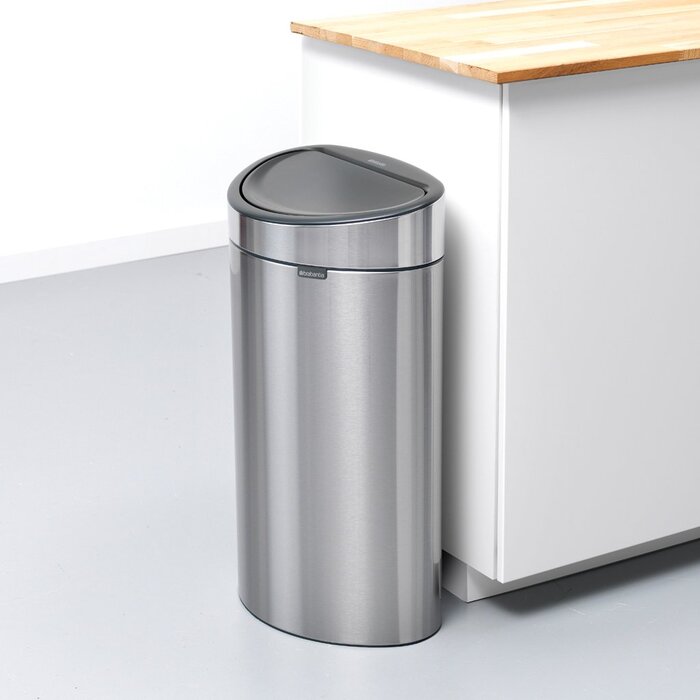 Мусорный бак 40 л матовая сталь Touch Bin Brabantia