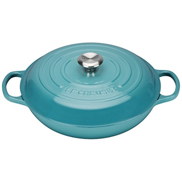 Сковорода-жаровня чугунная 30 см, бирюзовый Le Creuset