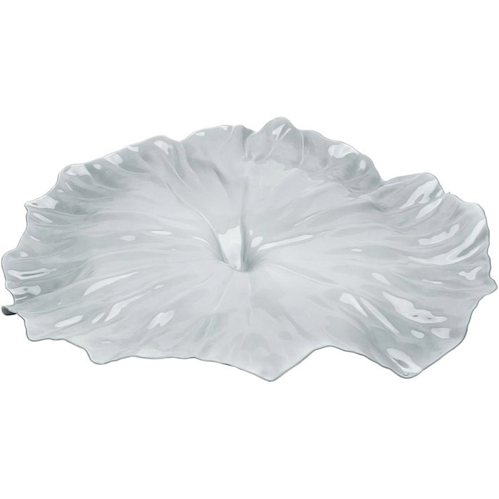 Блюдо 44,8х6,3х41 см белое Lotus leaf Alessi