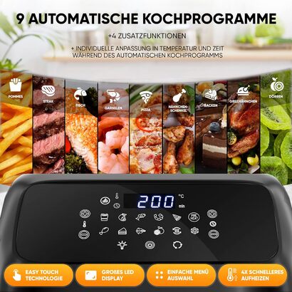 Фритюрница многофункциональная 12 л 1800 Вт Black XXL Stillstern