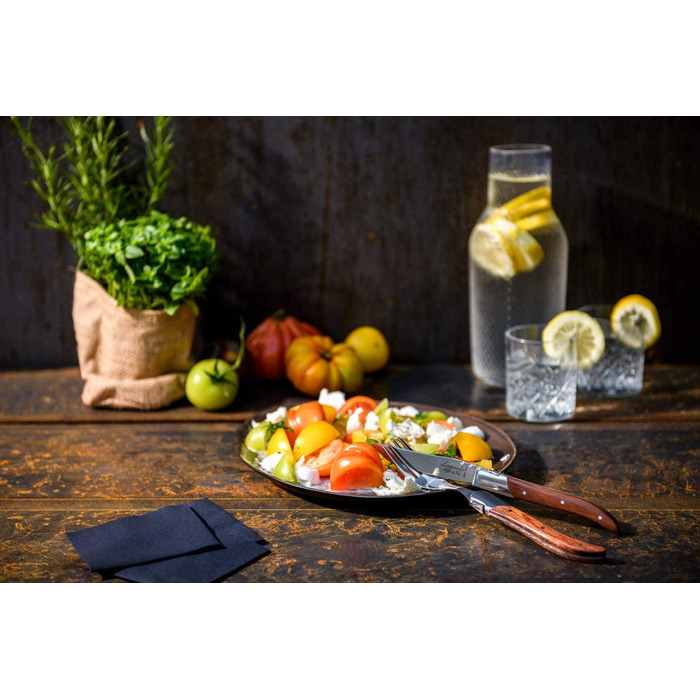 Набор ножей для стейка с футляром 6 предметов Rose Wood Luxury Line Laguiole