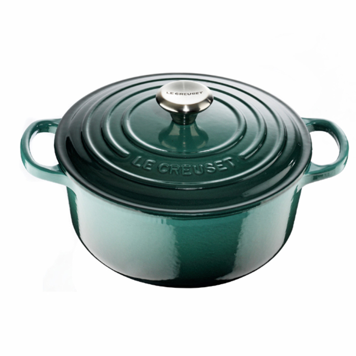 Кастрюля / жаровня с крышкой 20 см, океан Le Creuset