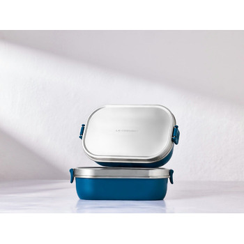 Ланчбокс из нержавеющей стали cиний 900 мл Le Creuset
