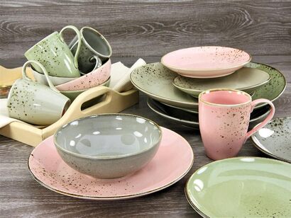 Столовый сервиз из керамогранита на 4 человека 16 предметов Nature Collection Mediterranean CreaTable