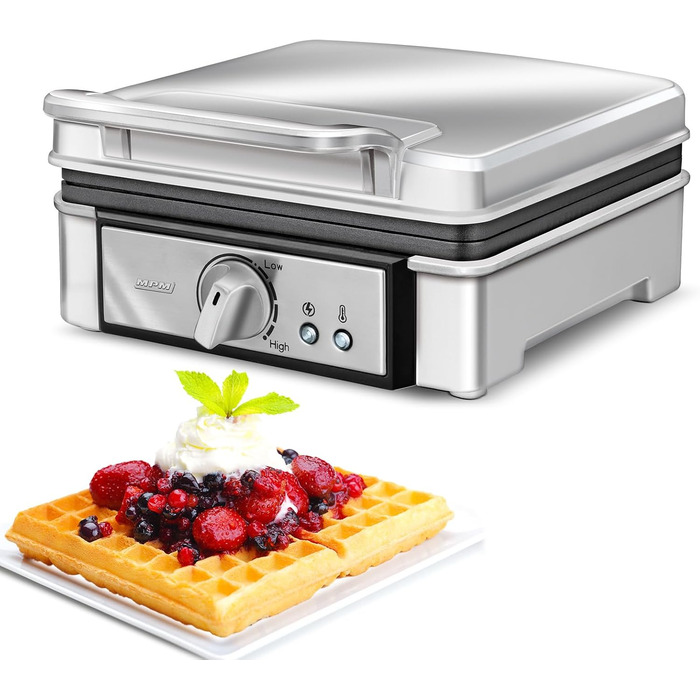 Профессиональная вафельница MPM MGO13 / 1400 Вт / антипригарное покрытие / нержавеющая сталь