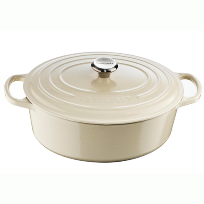 Гусятница / жаровня с крышкой 31 см, жемчужный Le Creuset