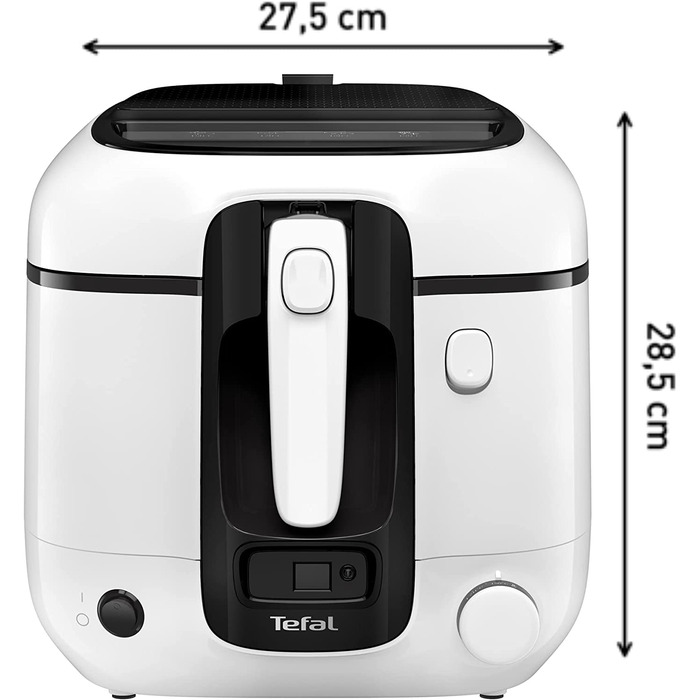 Фритюрница Tefal Super Uno FR3140 включая. Таймер Емкость 2,2 литра Детали, пригодне для мтья в посудомоечной машине Антипригарное покртие Фильтр для запаха Защита от брзг Семнй контейнер Белй/чернй Одиночнй