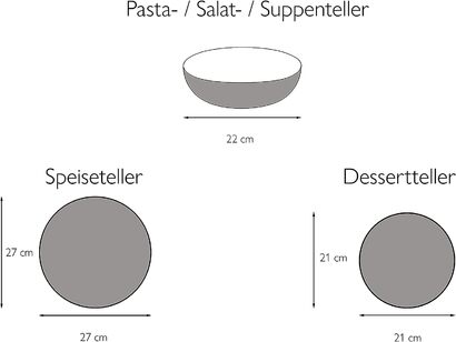 Набор тарелок из керамогранита 12 предметов, черный Slate CreaTable