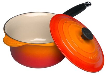 Ковш с крышкой 20 см оранжевый Le Creuset