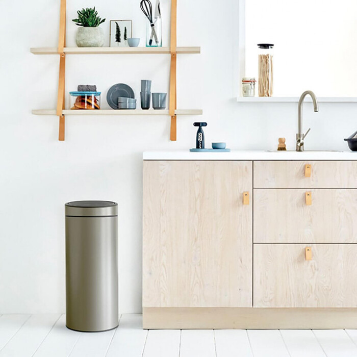 Мусорный бак 30 л платиновый Touch Bin Brabantia