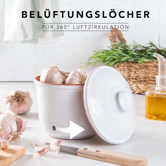 Горшок для чеснока 0,6 л White Römertopf