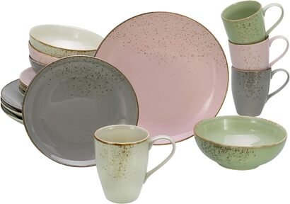 Столовый сервиз из керамогранита на 4 человека 16 предметов Nature Collection Mediterranean CreaTable