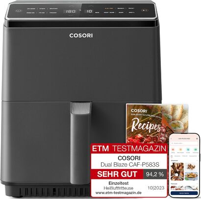 Фритюрница многофункциональная 6,4 л 1700 Вт XXL Dual Blaze COSORI