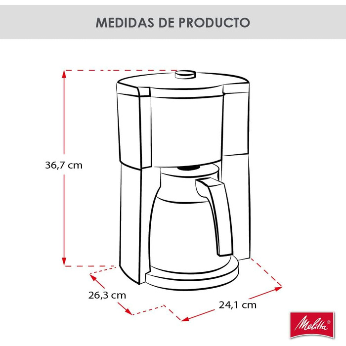 Фильтр-кофеварка 1.25 л, черная Melitta