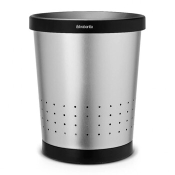 Коническая корзина для бумаг 11 л матовая сталь Brabantia