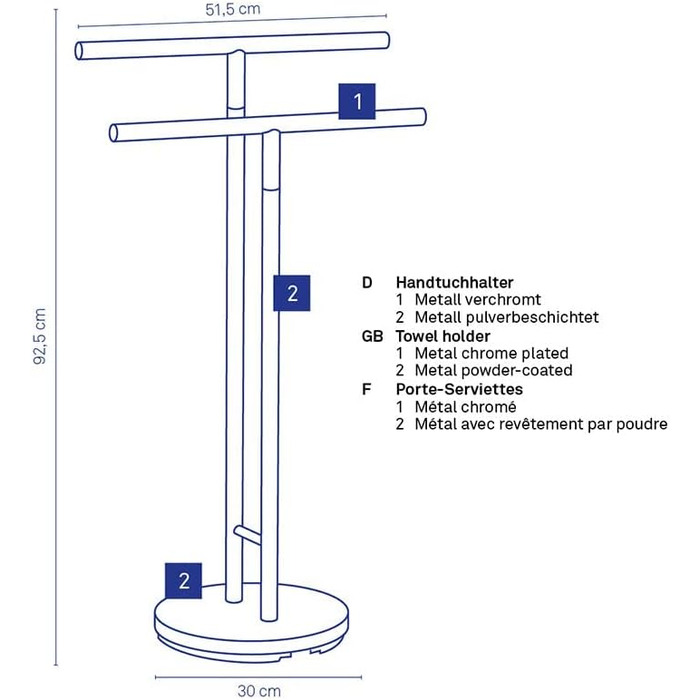 Полотенцесушитель  92,5 x 51,5 x 30 см kela